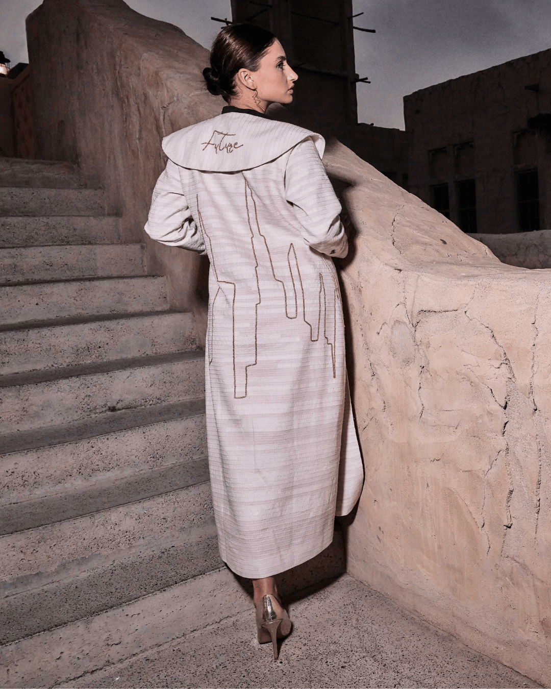 Iqra_Coat_Luxury_Women_Wear_Meaningful_Intentional_Sustainable_Fashion_Kashesh_Global_Dubai_Leadership