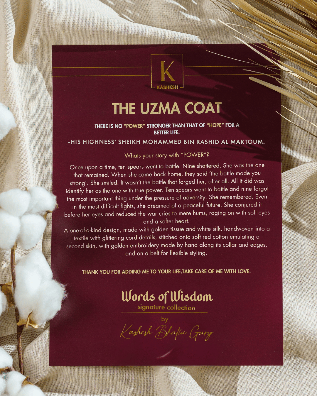 Uzma_Coat_Luxury_Women_Wear_Meaningful_Intentional_Sustainable_Fashion_Kashesh_Global_Dubai_Leadership